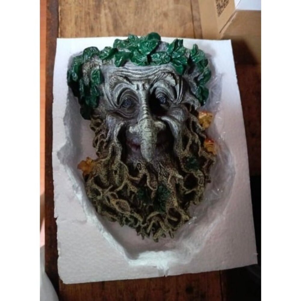Old Man Tree Face Decor Sculpture Flower Planter Pot by Waterproof Resin